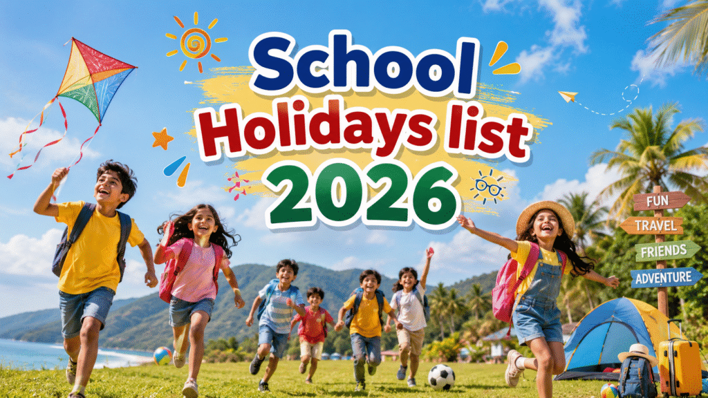 school holidays list in 2026 PDF download